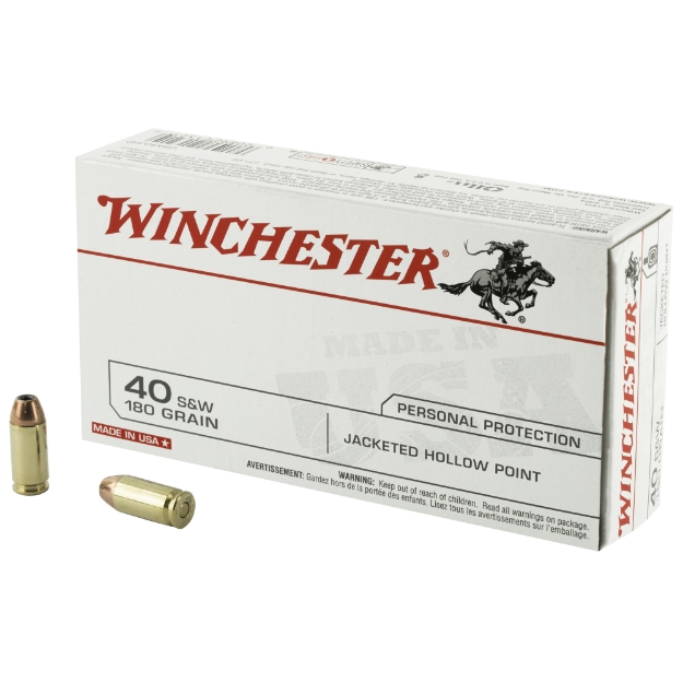 Picture of Winchester Ammunition USA  40 S&W  180 Grain  Jacketed Hollow Point  50 Round Box USA40JHP