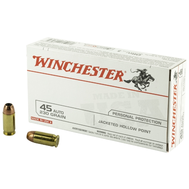 Picture of Winchester Ammunition USA  45ACP  230 Grain  Jacketed Hollow Point  50 Round Box USA45JHP