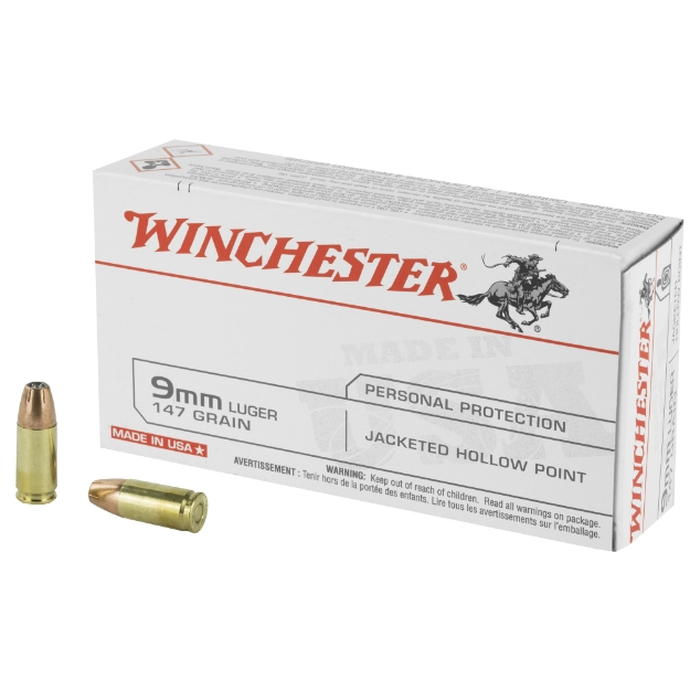 Picture of Winchester Ammunition USA  9MM  147 Grain  Jacketed Hollow Point  50 Round Box USA9JHP2