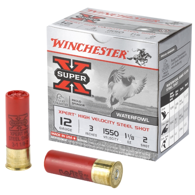 Picture of Winchester Ammunition Xpert HI-Velocity Steel  12 Gauge  3"  #2  1 1/8 oz.  25 Round Box WEX1232