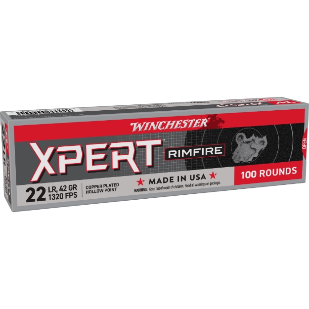 Picture of Winchester Ammunition XPERT RIMFIRE  22 LR  42 Grain  Hollow Point  100 Round Box XPERT22X