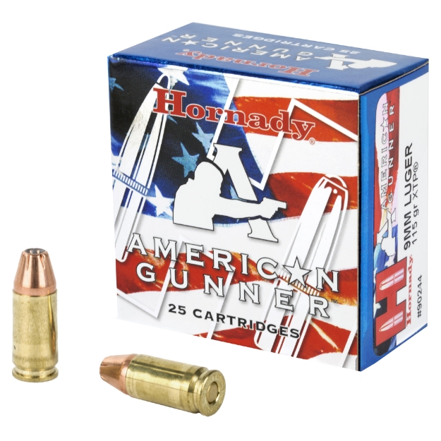 Picture of Hornady American Gunner  9MM  115 Grain  XTP  25 Round Box 90244