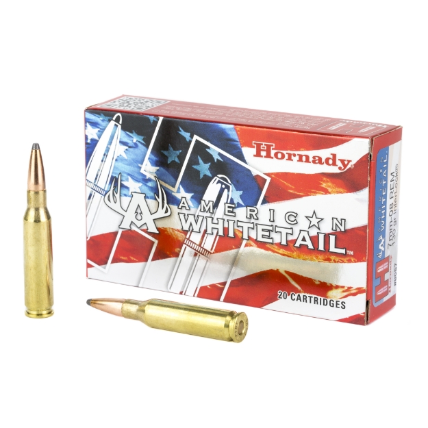 Picture of Hornady American Whitetail  7MM-08  139 Grain  Soft Point  InterLock  20 Round Box 8057