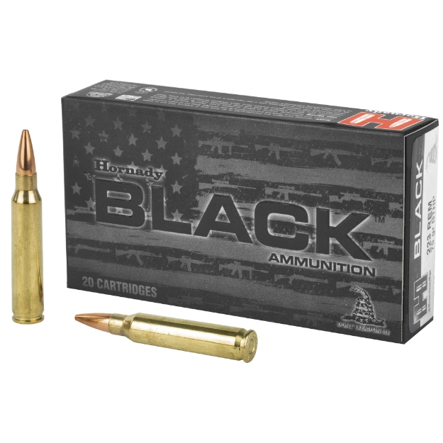 Picture of Hornady BLACK  223 Rem  75 Grain  Boat Tail Hollow Point  20 Round Box 80267