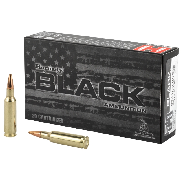 Picture of Hornady BLACK  224 Valkyrie  75 Grain  Boat Tail Hollow Point  20 Round Box 81532