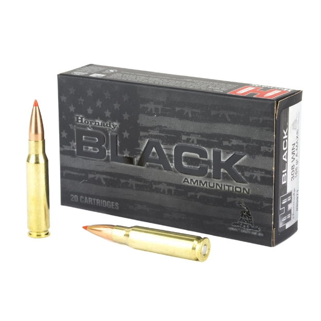 Picture of Hornady BLACK  308 Winchester  168 Grain  A-MAX  20 Round Box 80971