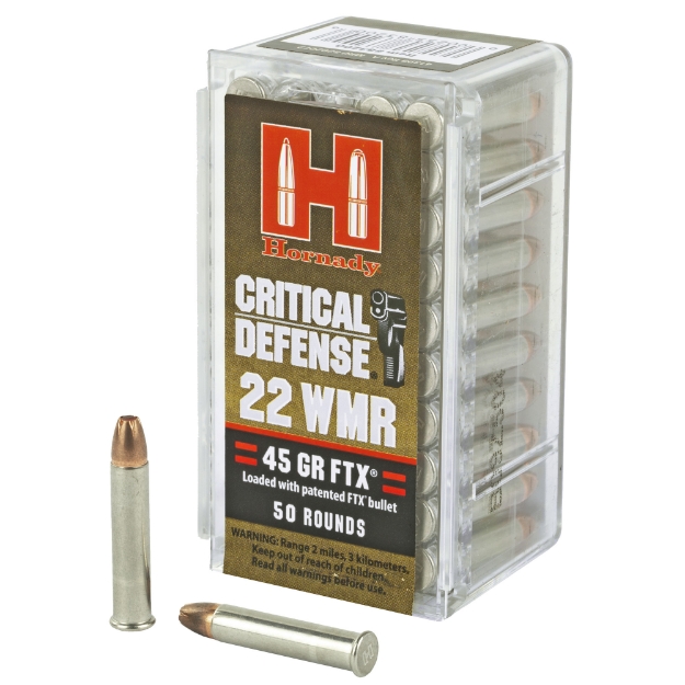 Picture of Hornady Critical Defense  22WMR  45 Grain  FTX  50 Round Box 83200