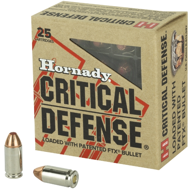 Picture of Hornady Critical Defense  9MM Makarov  95 Grain  FTX  25 Round Box 91000