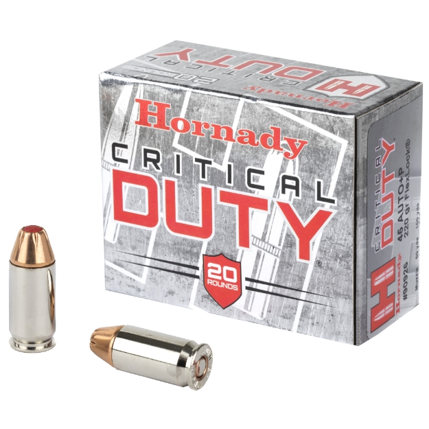 Picture of Hornady Critical Duty  45ACP +P  220 Grain  FlexLock  20 Round Box 90926