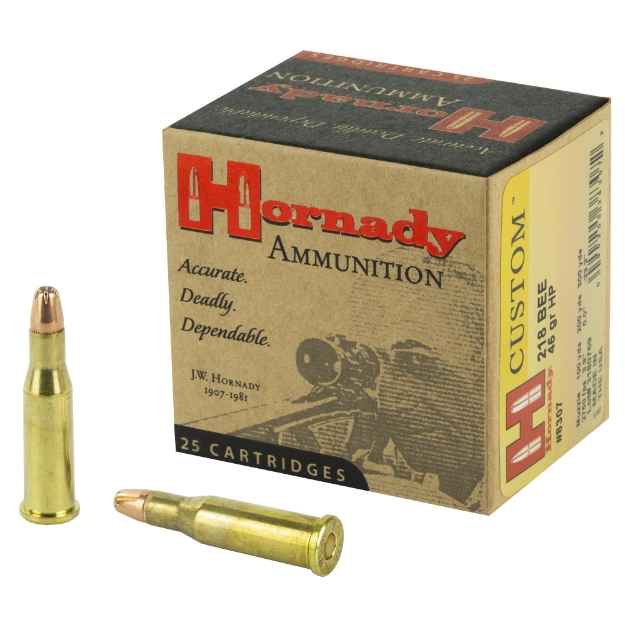 Picture of Hornady Custom  218 Bee  45 Grain  Hollow Point  25 Round Box 8307
