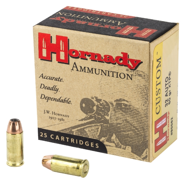 Picture of Hornady Custom  Self Defense  32ACP  60 Grain  XTP  25 Round Box 90062