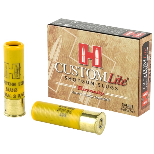 Picture of Hornady Custom Lite  20Ga FTX  2.75"  250 Grain  Sabot Slug  5 Round Box 86233