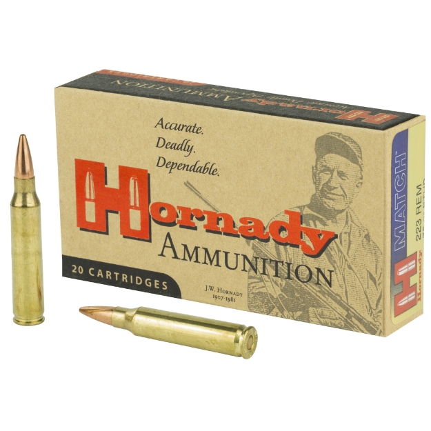 Picture of Hornady Hunting  223REM  75 Grain  Boat Tail  Hollow Point  20 Round Box 8026