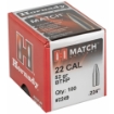 Picture of Hornady Match  .224 Diameter  22 Caliber  52 Grain  Boat Tail Hollow Point  100 Count 2249