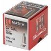 Picture of Hornady Match  .224 Diameter  22 Caliber  52 Grain  Boat Tail Hollow Point  100 Count 2249