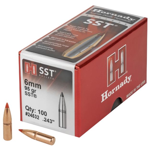 Picture of Hornady SST  .243 Diameter  6MM/243 Winchester  95 Grain  Ballistic Tip  100 Count 24532
