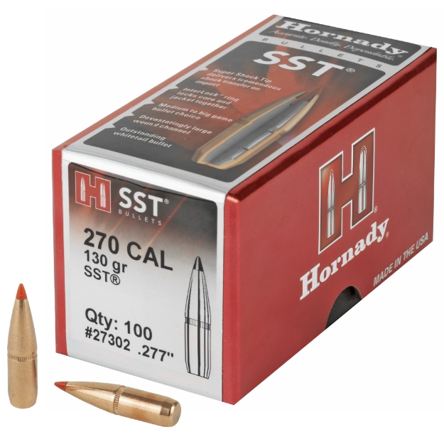 Picture of Hornady SST  .277 Diameter. 270 Caliber  130 Grain  Ballistic Tip  100 Count 27302
