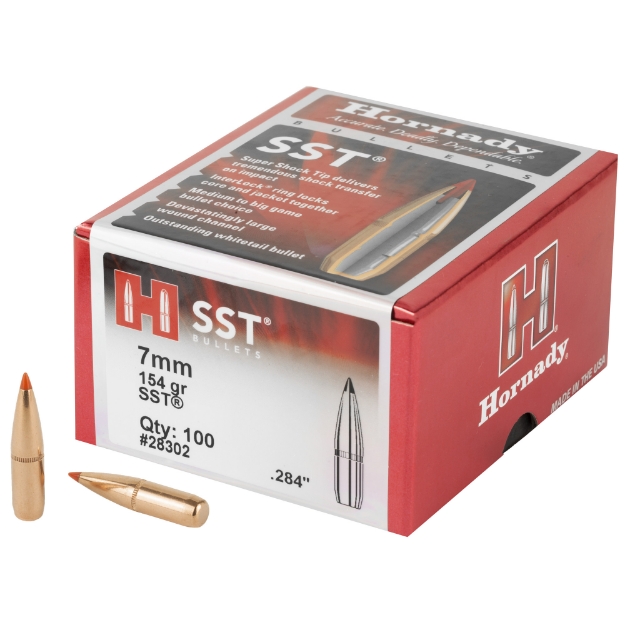 Picture of Hornady SST  .284 Diameter  7MM  154 Grain  Ballistic Tip  100 Count 28302