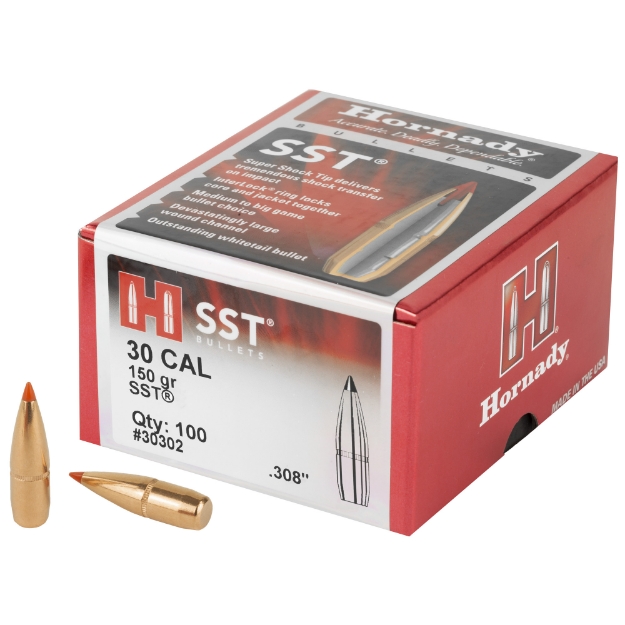 Picture of Hornady SST  .308 Diameter   30 Caliber 150 Grain  Ballistic Tip  100 Count 30302