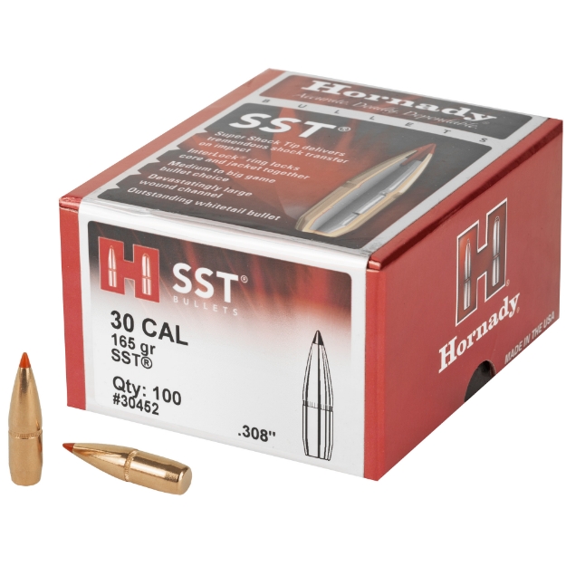 Picture of Hornady SST  .308 Diameter  30 Caliber  165 Grain  Ballistic Tip  100 Count 30452