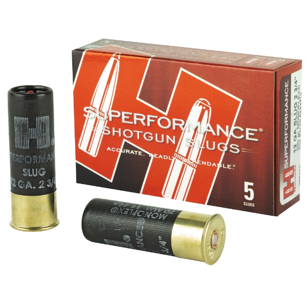 Picture of Hornady Superformance  12 Gauge 2.75"  300 Grain  MonoFlex  Sabot Slug  5 Round Box  California Certified Nonlead Ammunition 86236
