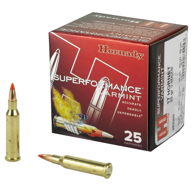 Picture of Hornady Superformance  17 Hornet  20 Grain  V-Max  25 Round Box 83005