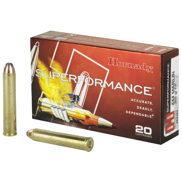 Picture of Hornady Superformance  444 Marlin  265 Grain  Interlock  Flat Point  20 Round Box 82453