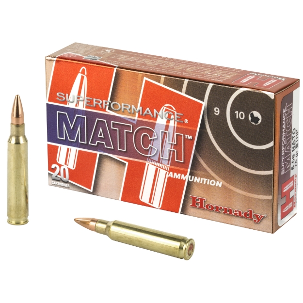 Picture of Hornady Superformance  556NATO  75 Grain  Boat Tail Hollow Point  Match  20 Round Box 81264