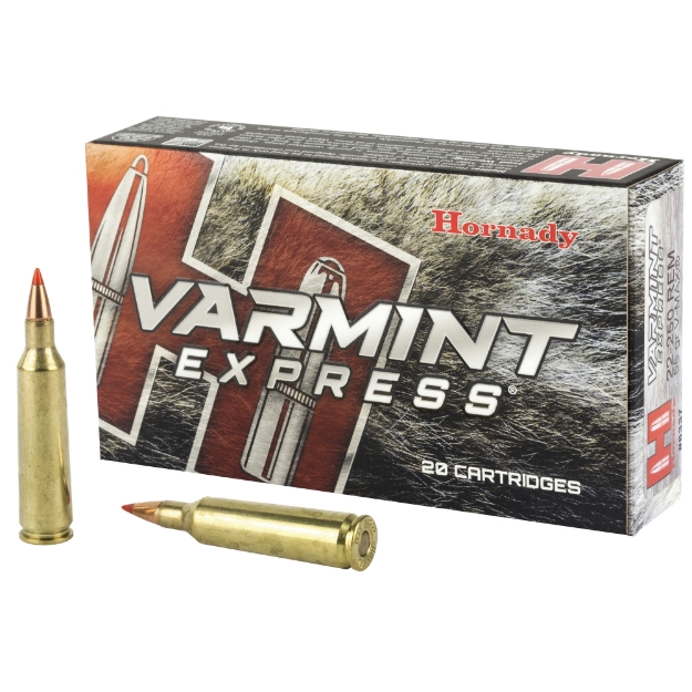 Picture of Hornady Varmit Express  22-250  55 Grain  V-Max  20 Round Box 8337