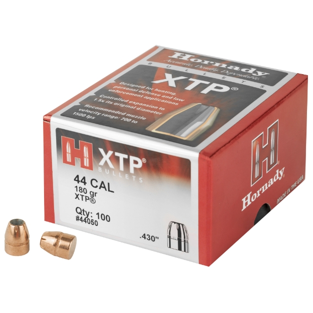 Picture of Hornady XTP  .430 Diameter  44 Caliber  180 Grain  Hollow Point  100 Count 44050