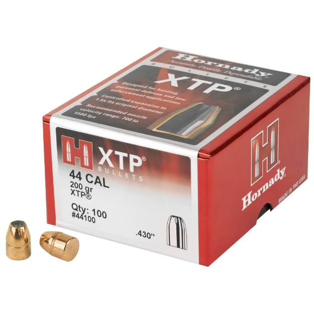 Picture of Hornady XTP  .430 Diameter  44 Caliber  200 Grain  Hollow Point  100 Count 44100