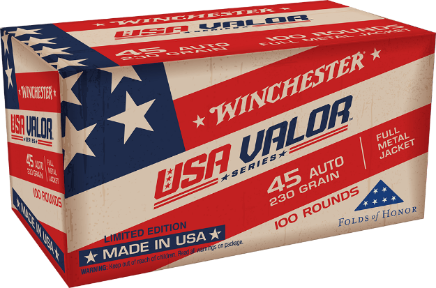 Picture of USA VALOR Series - .45 ACP - 230 Grain - Full Metal Jacket - 100 Round Box