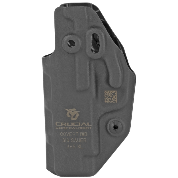 Picture of Crucial Concealment Covert IWB  Inside Waistband Holster  Ambidextrous  Kydex  Black  Fits Sig Sauer P365XL 1113
