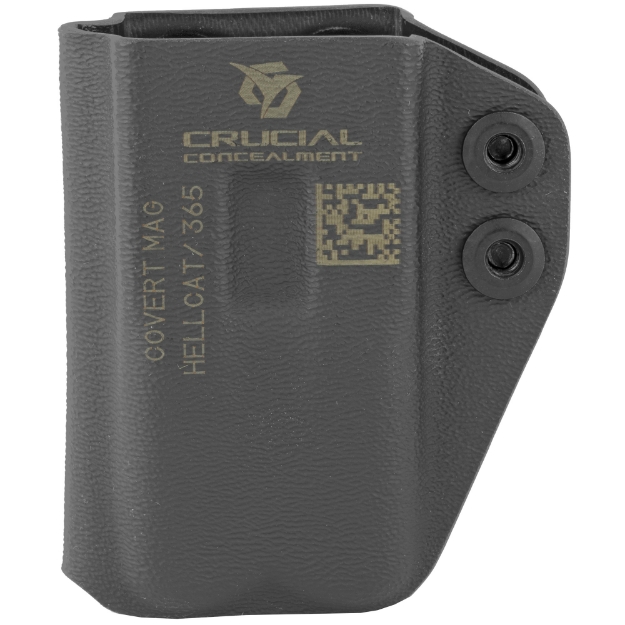 Picture of Crucial Concealment Covert Mag  Inside Waistband Mag Pouch  Ambidextrous  Kydex  Black  Fits Springfield Hellcat/Sig Sauer P365 Magazines 1039