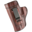 Picture of Don Hume H715M Clip-On Holster  Inside The Pant  Fits Glock 19  Left Hand  Brown Leather J168036L