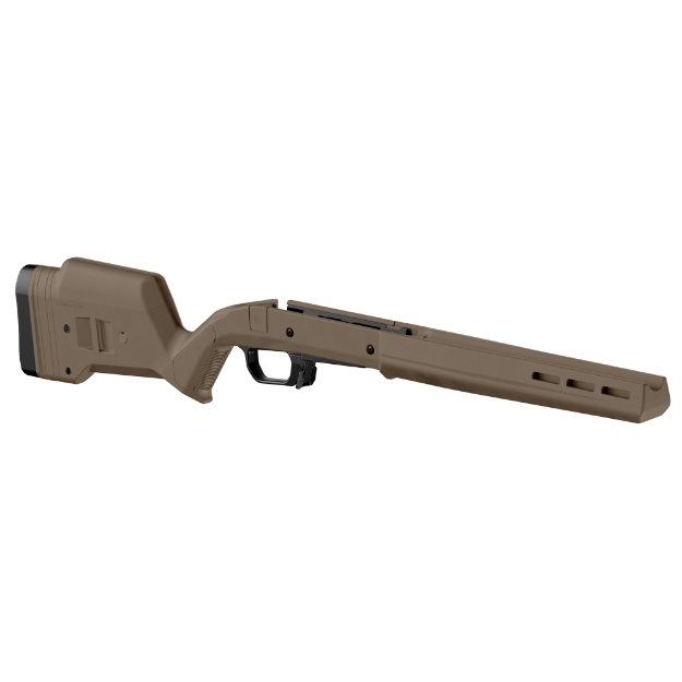 Picture of Magpul Industries Hunter 110 Stock  Flat Dark Earth  Left Hand  Fits Savage 110 Short Action (Does Not Fit Axis Rifles)  Includes Bolt Action Magazine Well and 5Rd 7.62 PMAG MAG1069-FDE-LT