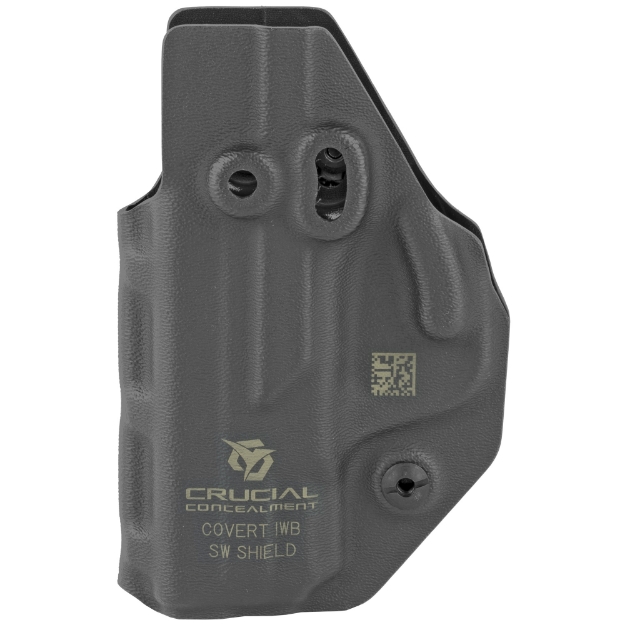 Picture of Crucial Concealment Covert IWB  Inside Waistband Holster  Ambidextrous  Kydex  Black  Fits S&W Shield 9/40 1025