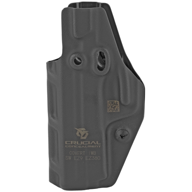Picture of Crucial Concealment Covert IWB  Inside Waistband Holster  Ambidextrous  Kydex  Black  Fits S&W Shield EZ 9/380 1159