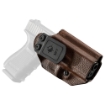 Picture of Mission First Tactical Hybrid Holster  Inside Waistband Holster  Ambidextrous  Fits Glock 19/23/45  Kydex with Leather Shell  Includes 1.5" Belt Attachment  Brown H3-GL-1-BR1