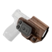 Picture of Mission First Tactical Hybrid Holster  Inside Waistband Holster  Ambidextrous  Fits S&W Shield  Kydex with Leather Shell  Includes 1.5" Belt Attachment  Brown H3-SAW-1-BR1