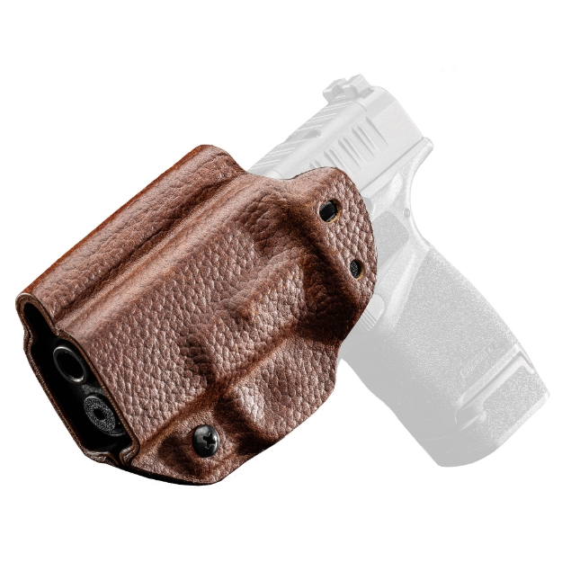 Picture of Mission First Tactical Hybrid Holster  Inside Waistband Holster  Ambidextrous  Fits Springfield Prodigy 4.25"  Kydex with Leather Shell  Includes 1.5" Belt Attachment  Brown H3-SFD-3-BR1