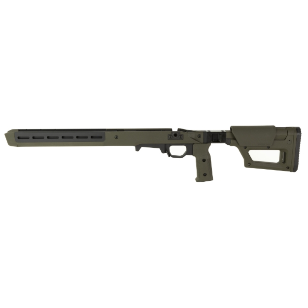 Picture of Magpul Industries Pro 700 Lite Chassis  Fits Remington 700 Short Action  Matte Finish  Olive Drab Green  Fits Most Short Action AICS Pattern Magazines  Ambidextrous  Billet Aluminum Bedding Block MAG1199-ODG