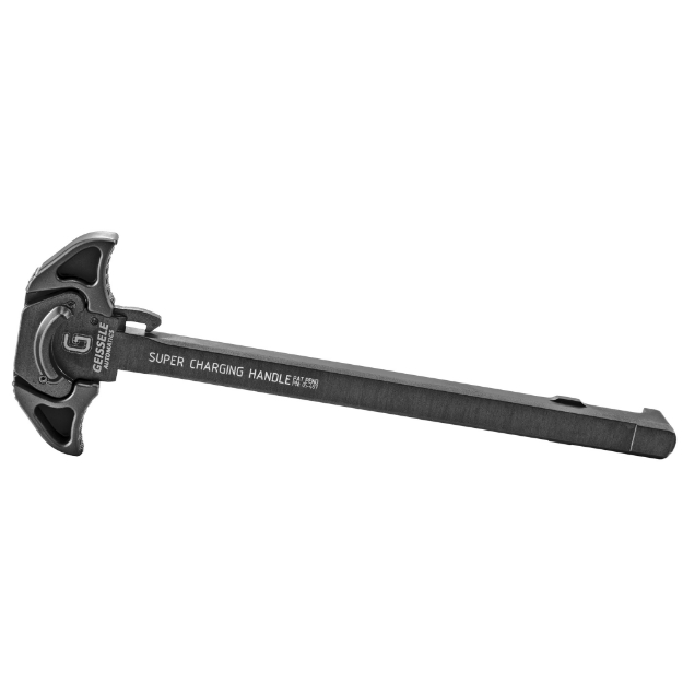 Picture of Geissele Automatics Airborne Charging Handle  Low Profile Lever Design  7075-T6 Aluminum  Ambidextrous  Black Finish  Fits AR 15 05-497B