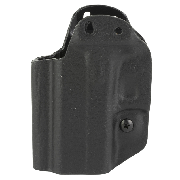 Picture of Mission First Tactical Hybrid Holster  Inside Waistband Holster  Ambidextrous  Fits Glock 43/43X  Kydex with Leather Shell  Includes 1.5" Belt Attachment  Black H3-GL-3-BLK2