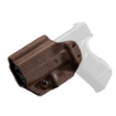 Picture of Mission First Tactical Hybrid Holster  Inside Waistband Holster  Ambidextrous  Fits Glock 43/43X  Kydex with Leather Shell  Includes 1.5" Belt Attachment  Brown H3-GL-3-BR1