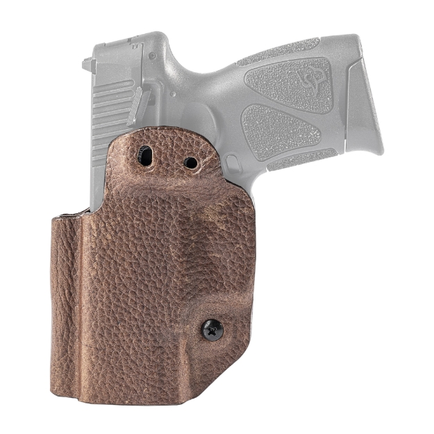 Picture of Mission First Tactical Hybrid Holster  Inside Waistband Holster  Ambidextrous  Fits Taurus G4  Kydex with Leather Shell  Includes 1.5" Belt Attachment  Brown H3-TU-3-BR1