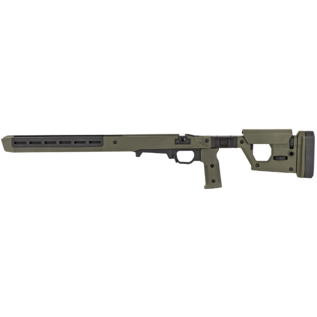 Picture of Magpul Industries Pro 700L Fixed Chassis  Fits Remington 700 Long Action  Fits Most Long Action AICS Pattern Magazines  Ambidextrous  Billet Aluminum/Magpul Polymer Material  OD Green MAG1003-ODG
